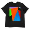 Multi-Colored Triangles T-Shirt Vintage Anime Clothes Baggy Shirts T-shirts for Men Cotton
