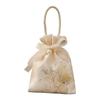 Korean Style Festive Sugar Bag Flower Canvas Knot Wrist Bag Portable Wedding Candy Bag  Wedding