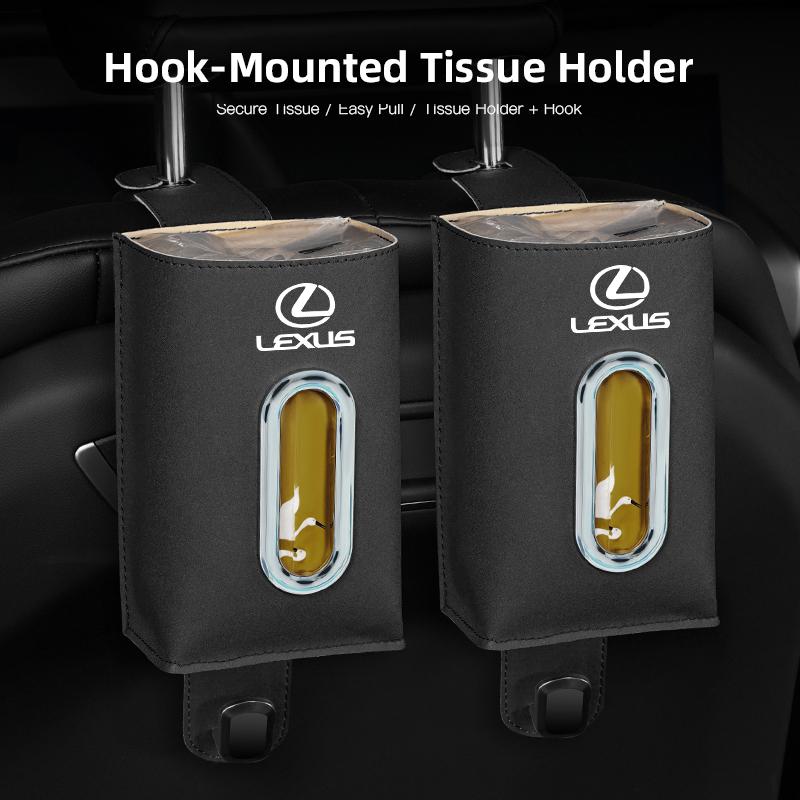 Car Seat Back Tissue Box Hook-Mounted Tissue Holder For Lexus Fsport GS GX IS LS LX CT LC RC LBX NX RX 350h 450h UX 300e GX460