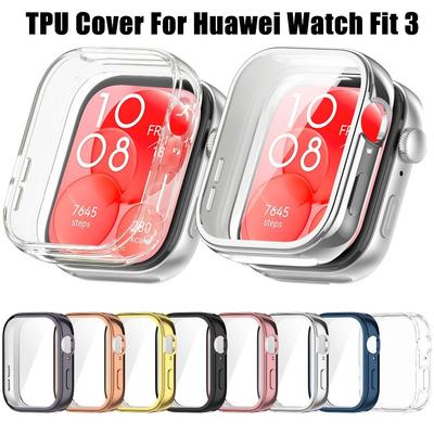 Мягкий чехол из ТПУ с полным покрытием для Huawei Watch Fit 3, чехол-бампер для Huawei Watch Fit3, защитный чехол, полная защита для экрана Fit 3