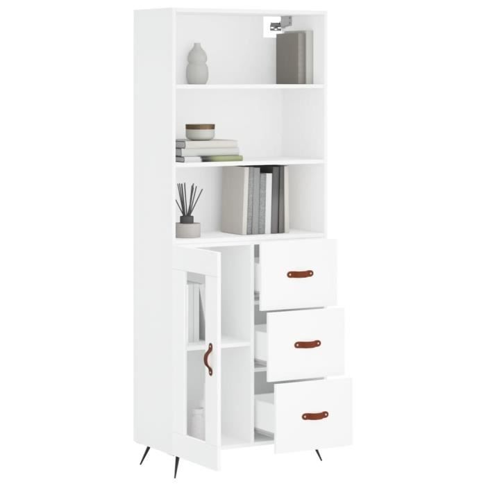 VidaXL Highboard White 69.5x34x180 Cm Engineered Wood 3189477