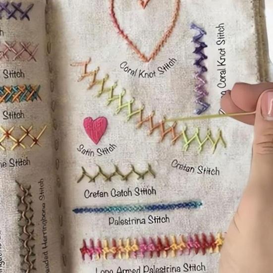 Набор для вышивания Книга стежков DIY Книга-руководство для начинающих и любителей рукоделия