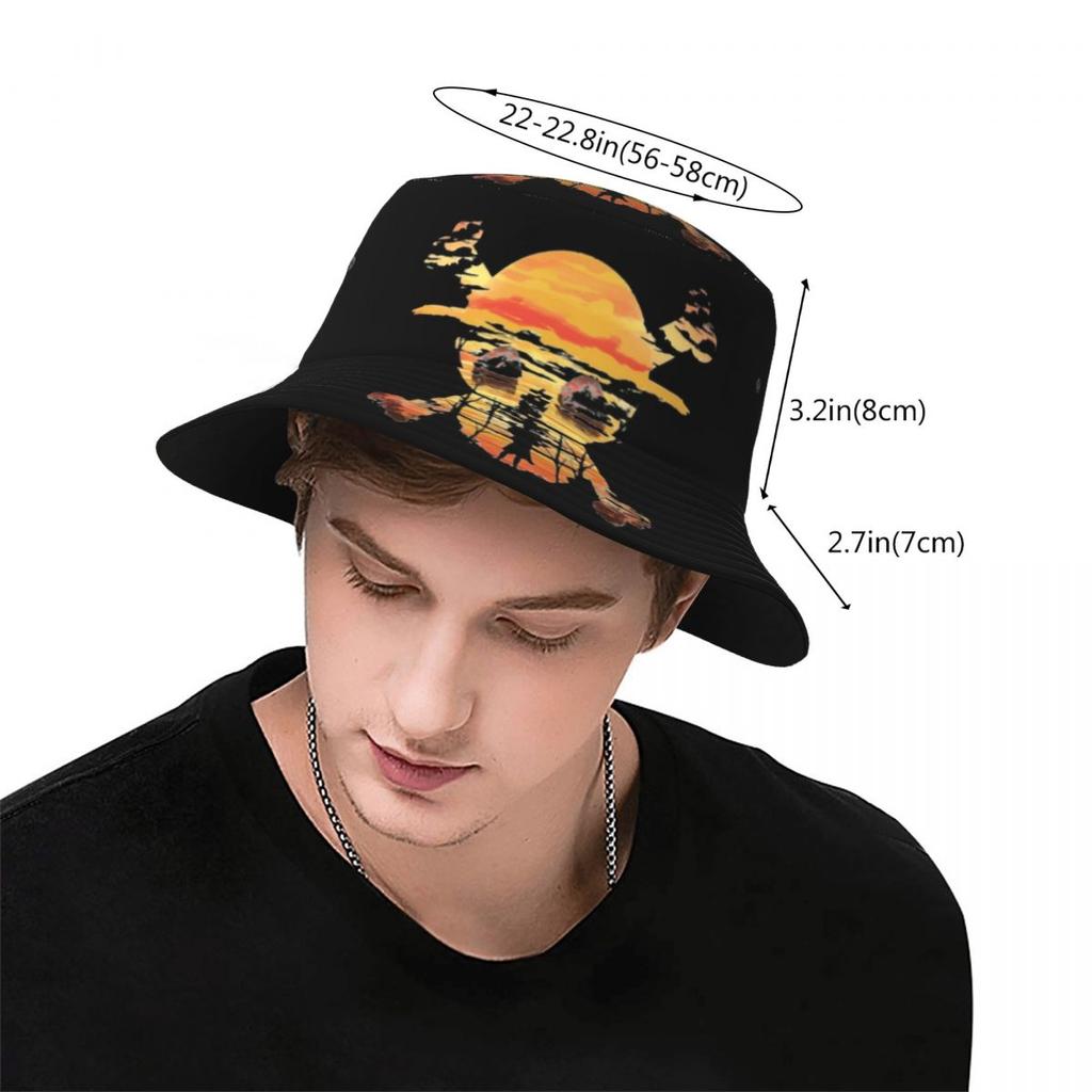 Straw Hat Crew Monkey D Luffy Bucket Hat Women Unisex Unisex Fashion One Pieces Pirates Skull Summer Fisherman Cap