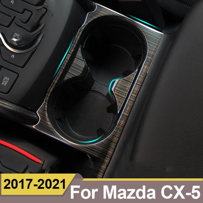 Для Mazda Cx-5 Cx5 2017 2018    Внутренний Подстаканник для воды Задняя Рамка Чехол Декоративная Накладка Наклейка Аксессуары