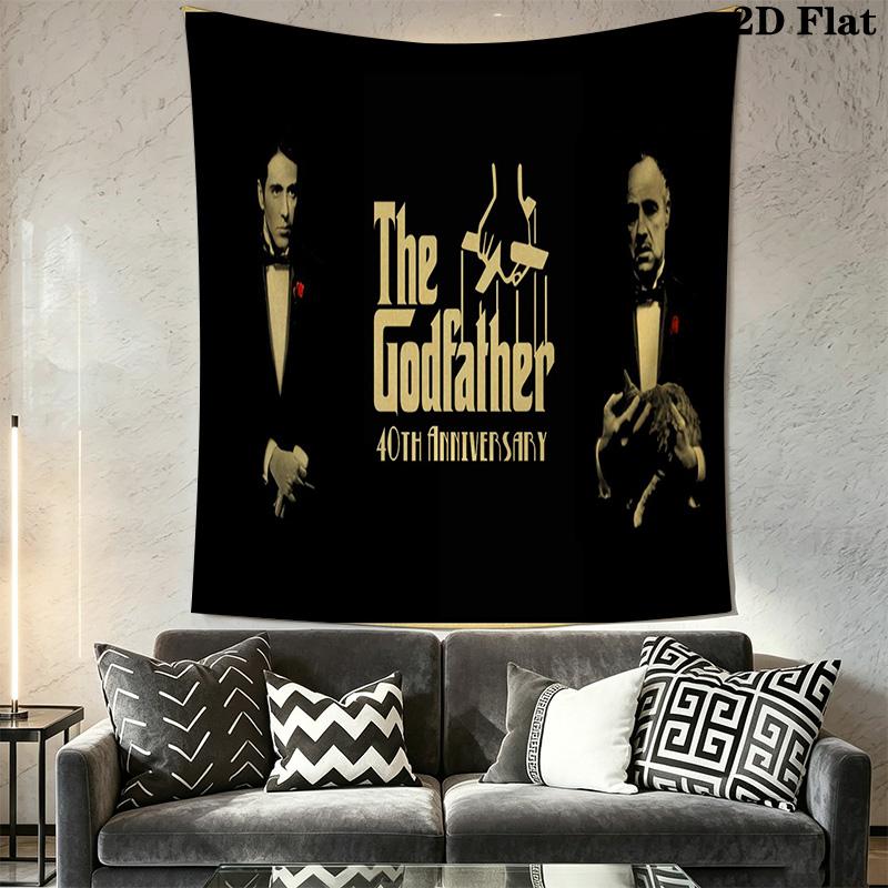 Godfather Movie Poster Tapestry Background Cloth Fashion Print Homestay Soft Decoration Tapestry Home Decor Gift