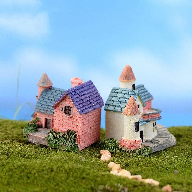 Мини-замок Маленький домик Сказочный сад Миниатюры Террариум Фигурки DIY Поделки Фигурка Мох Орнамент Микро Ландшафтный Декор