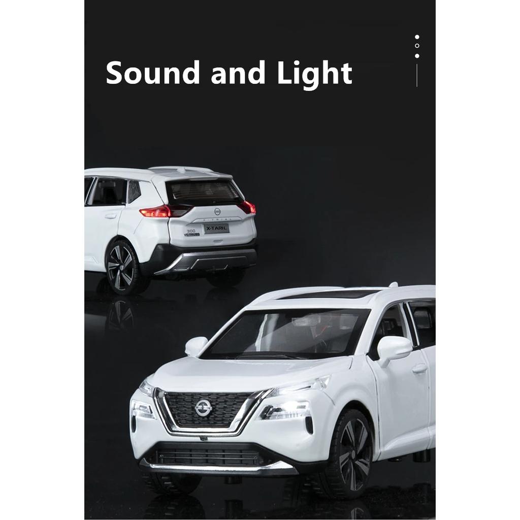 1/32 Nissan X-TRAIL SUV Модель автомобиля из литого металла Внедорожники Модель автомобиля Звук и свет Моделирование Детские игрушки Подарки