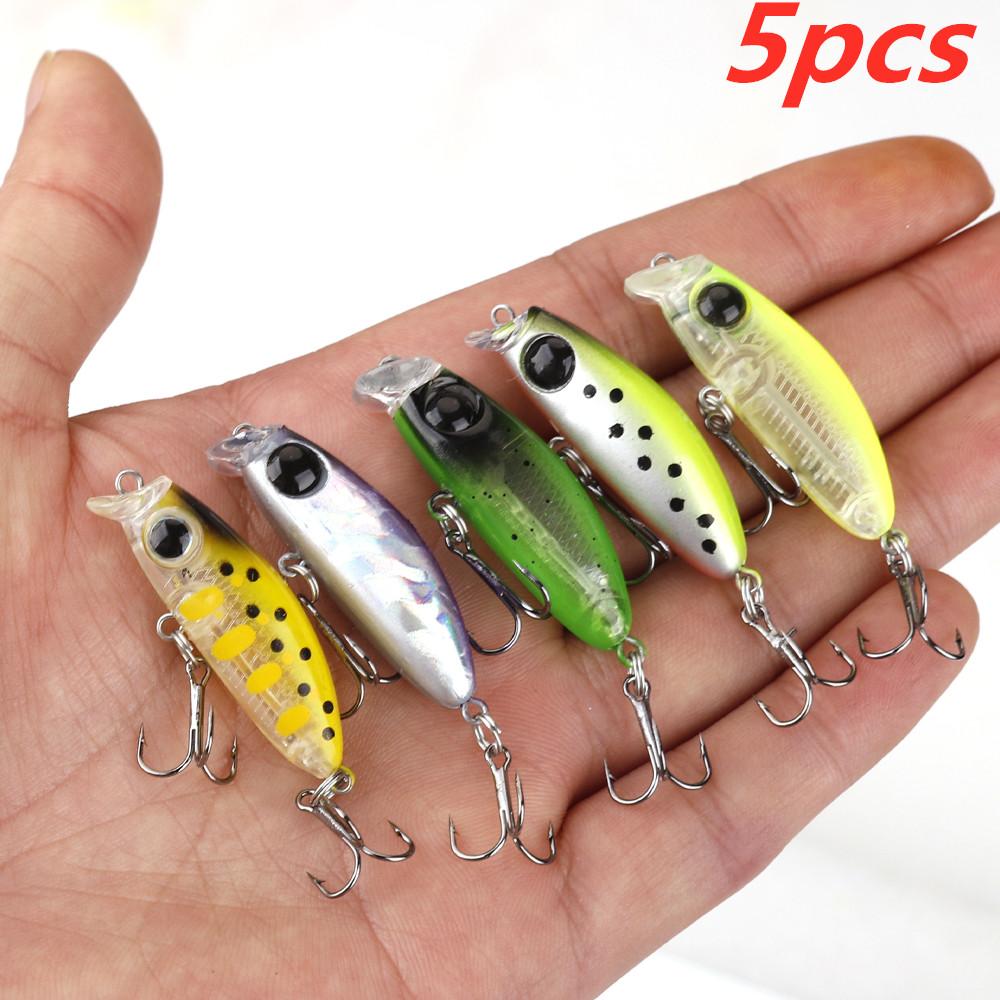 5 шт. 6 см/2,36 дюйма приманки, набор взрывных приманок для окуня с органайзером, плавающая взрывная приманка для пресноводной соленой воды