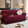 Поставка высококачественного чехла для дивана с подгибом юбки, эластичного, всеобъемлющего, всесезонного, универсального, защитного чехла для дивана, однотонного цвета