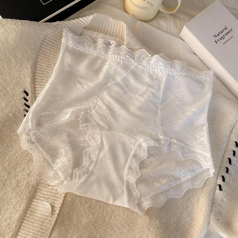Большие размеры женские милые шелковые сексуальные кружевные банты кружевные полые простые удобные дышащие трусики