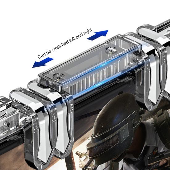 K19 Gaming Trigger Mini Six Finger Control Metal Game Shooter Fire Button Aim Key for Smartphone