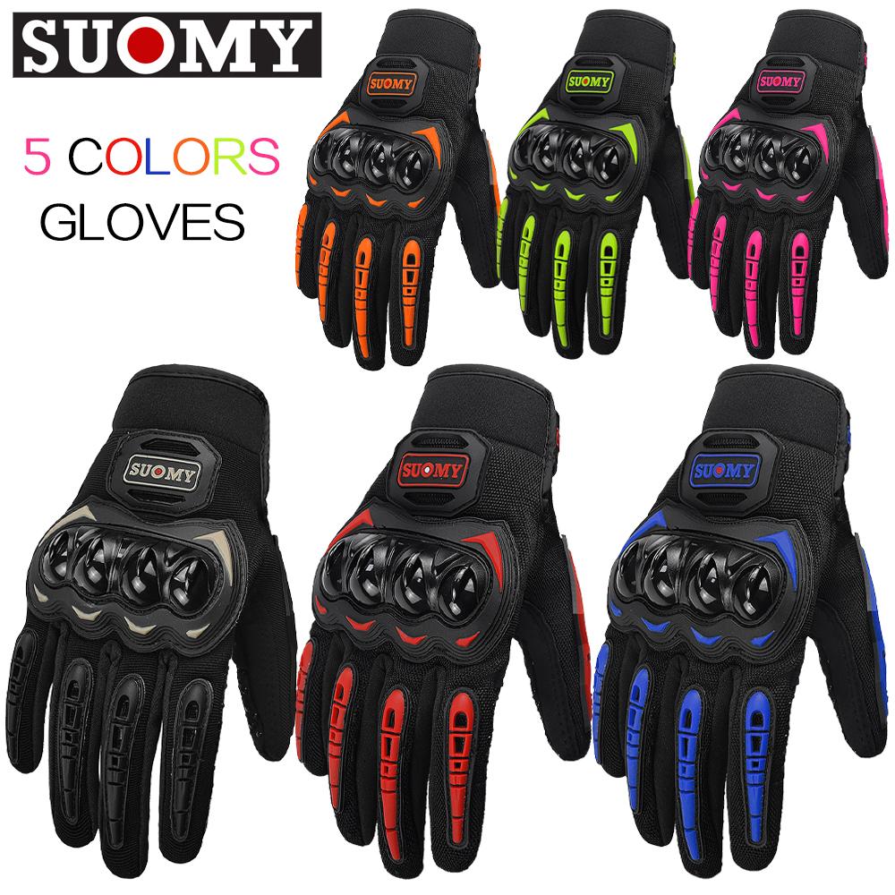 Summer Breathable Polyester Motorcycle Gloves Non-slip Wear-resistant Motocross Racing Gloves Touch Screen Moto Biker Gloves