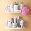 Bathroom Storage Shelves Cute White Doll Villain Shelves Shelf Self-adhesive Bathroom Cosmetics Storage Racks