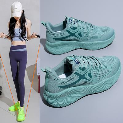 Ультралегкие кроссовки с мягкой подошвой, женские, с толстой подошвой, амортизирующие, легкие, спортивные, скакалка, фитнес, беговая дорожка, специальная обувь