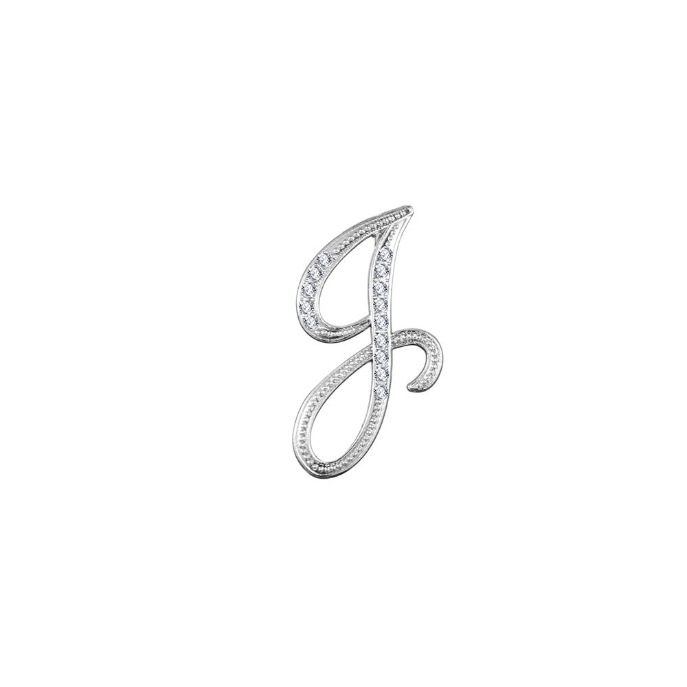 Suit Collar Accessories 26 English Letters Rhinestone Clip Initial Lapel Pin Crystal Letter Brooch