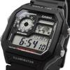 Casio Мировое время AE-1200WH-1AV Цифровые часы Черные Мужские Повседневный стиль