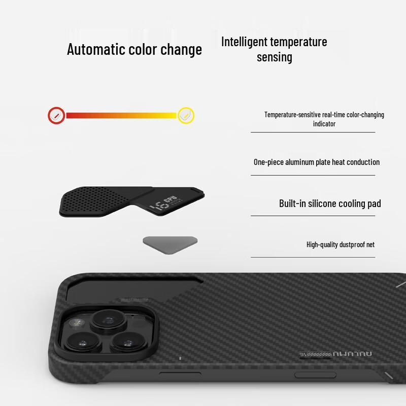 Керамический чехол AULUMU A16 из арамидного волокна с MagSafe для iPhone 16 Pro Max