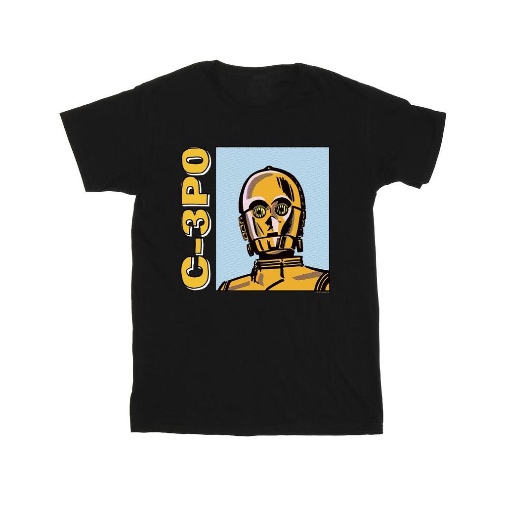 Star Wars Mens C3PO Line Art T-Shirt