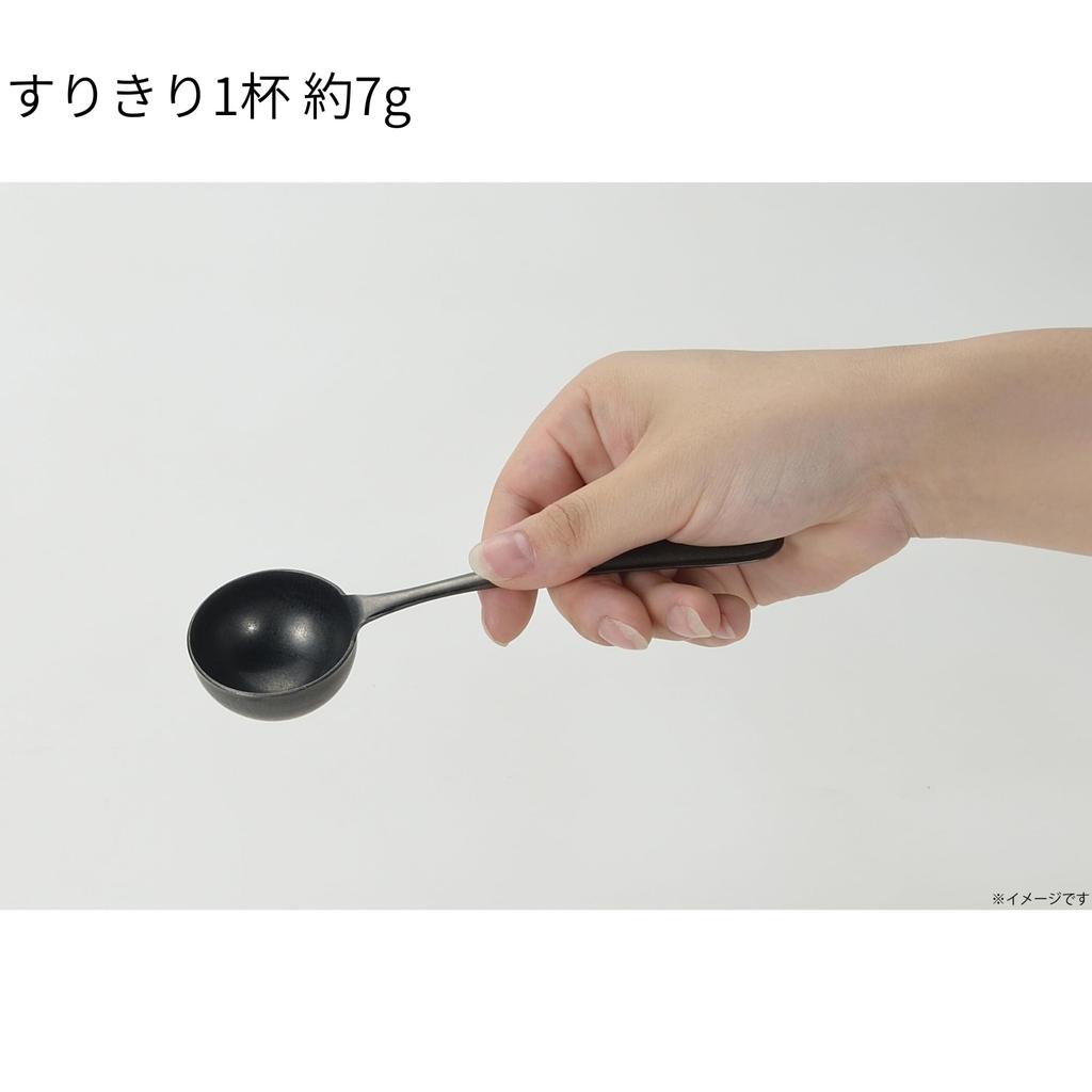Takagi TAKAGI Мерная ложка для черного кофе, Сделано в Японии, Мерная ложка, 7 г, Нержавеющая сталь, Устойчивая к ржавчине, Покрытие черным оксидом, Кухня