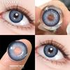 FUNSACHY 1 Pair Blue Contact Lenses for Eyes Natural Colored Contact Blue Eyes Lenses Korean Contacts Lenses Yearly Green Pupil