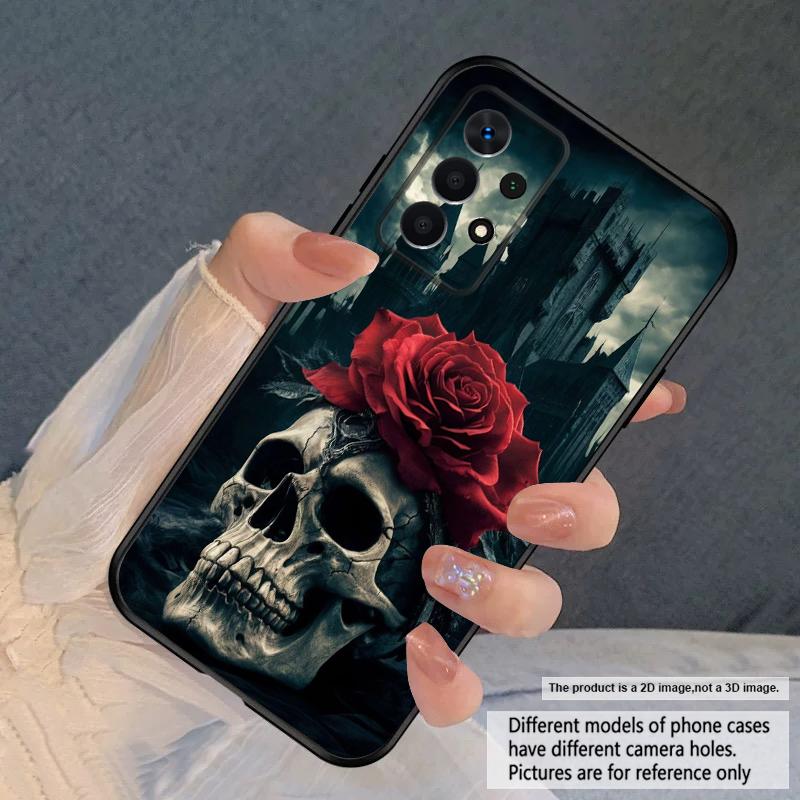 Фиолетовый Серебряный Череп Для Samsung A03 Core A04 05 06 12 14 15 16 22 23 Galaxy 25 26 4G 34 35 52 53 56 71 73 90 5G мягкий чехол для телефона