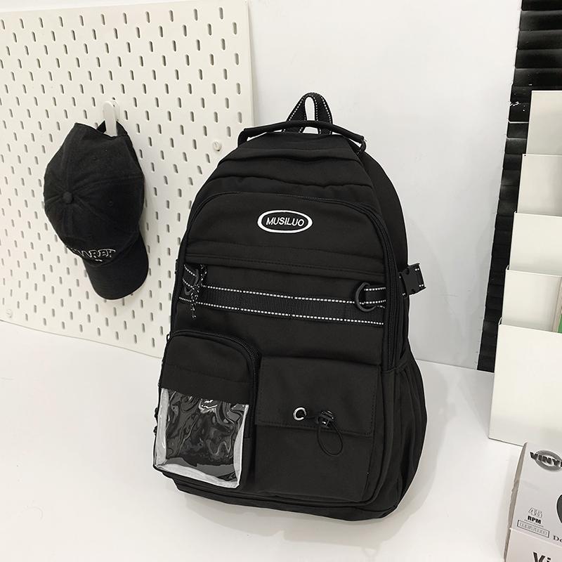 Студенческий школьный рюкзак женский однотонный рюкзак мужской компьютерный рюкзак