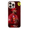 Case - Ferrari - Iphone 16 Pro Max - Soft - Black - Lewis Hamilton Pattern