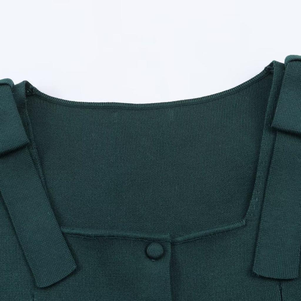 European and American style, new women's clothing, fashionable, casual shoulder bow knitted jacket 4192158