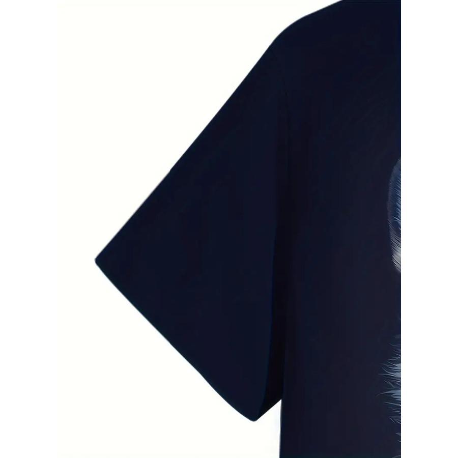 Мужская футболка с круглым вырезом и коротким рукавом с забавным принтом собаки, удобная и универсальная, для лета