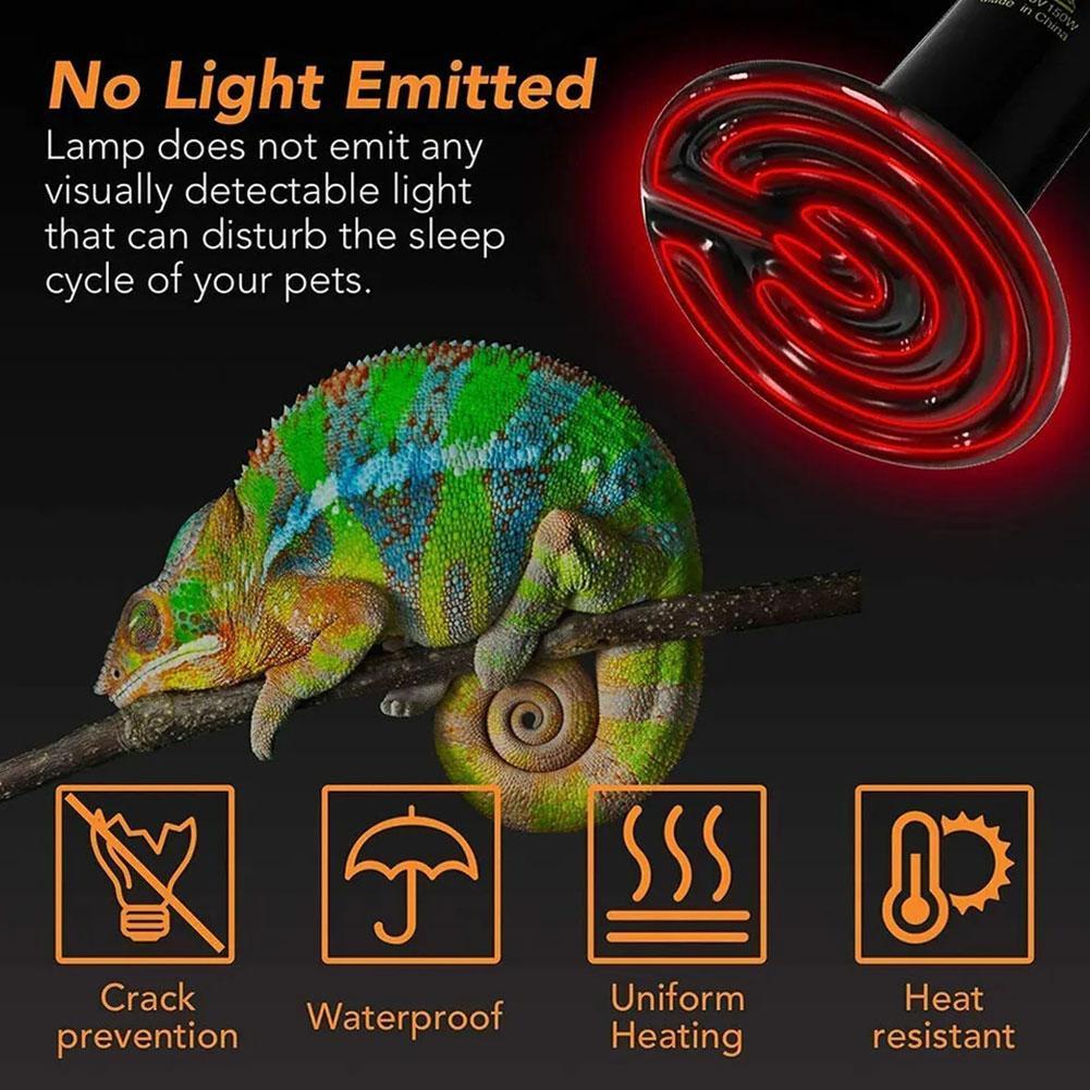 25 Вт/50 Вт/75 Вт/100 Вт греющаяся керамическая ИК-лампа для обогрева без лампы черепаха инфракрасный светильник для цыплят для домашних животных S A6X5