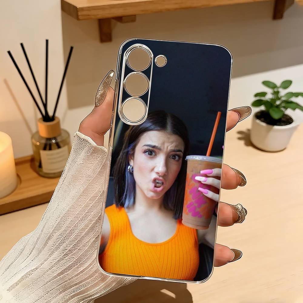 Sweetheart C-Charli D'A-Amelio Phone Case For Samsung Galaxy A71,A70,A52,A51,A40,A30 Transparent Cover