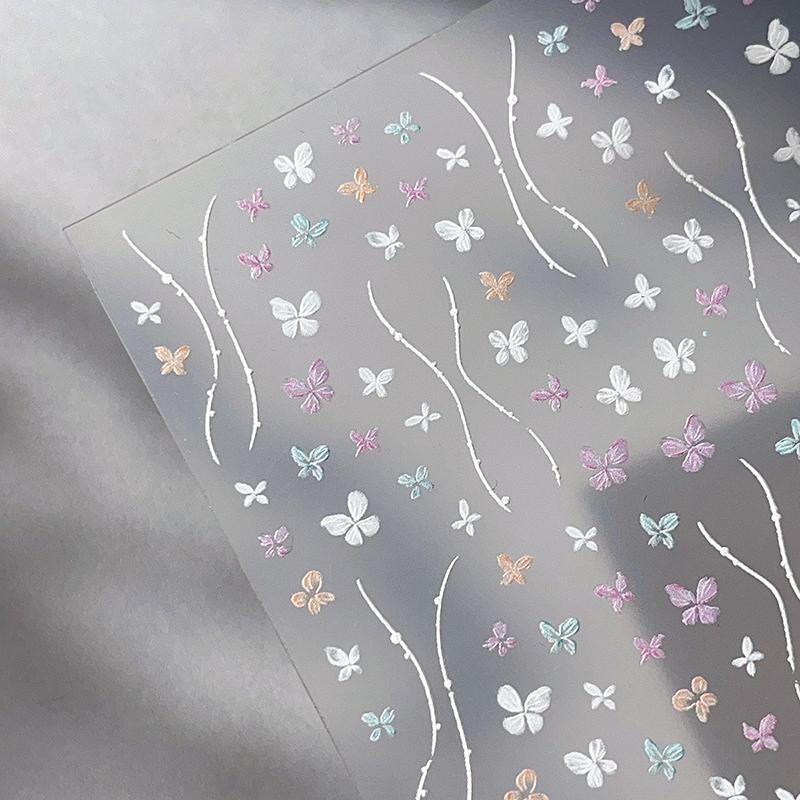 Наклейки для дизайна ногтей в виде бабочек, тисненые наклейки для ногтей, дизайн ногтей, самоклеящиеся материалы для ногтей для женщин, украшение для маникюра