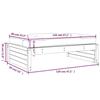 VidaXL Repose-pied de jardin 120x80 cm bois de pin imprégné, tabouret, repose-pied ottoman, tabouret de jardin, pouf, 825771