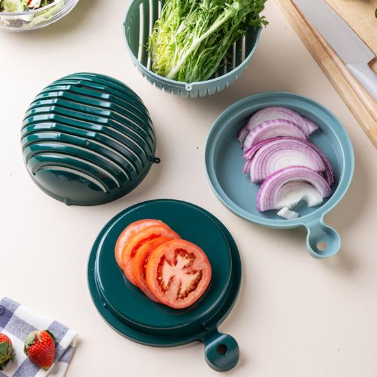Овощерезка, слайсер, чаша для эффективной нарезки, встроенные режущие слоты, фруктовая нарезка, нескользящее основание, простой инструмент для приготовления салата