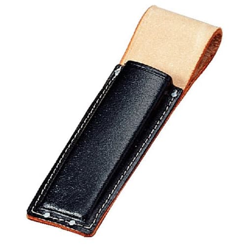 Kozuchi Black Split Leather Chisel Case, 1.5 Inches Thick, SC-03