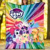 1pc My Little Pony7 Theme Blanket - Digital Print, Polyester, Cozy for All Seasons, Perfect for Outdoor, Camping, and Travel