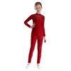 Rhinestone Gymnastics Leotard Full Body Jumpsuit Kids Girls Long Sleeve Sports Body Ballet Unitard Jersey Performance Dancewear