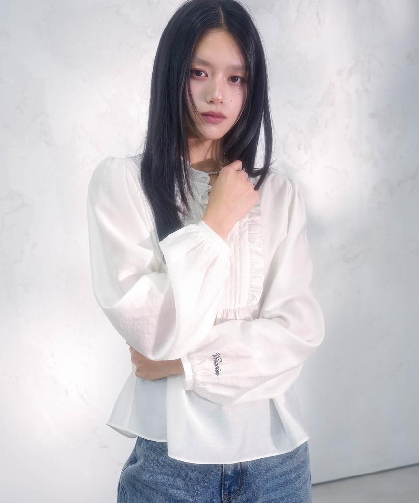 VIVACIOUS Liang Frill Pintuck Blouse_2 Colors