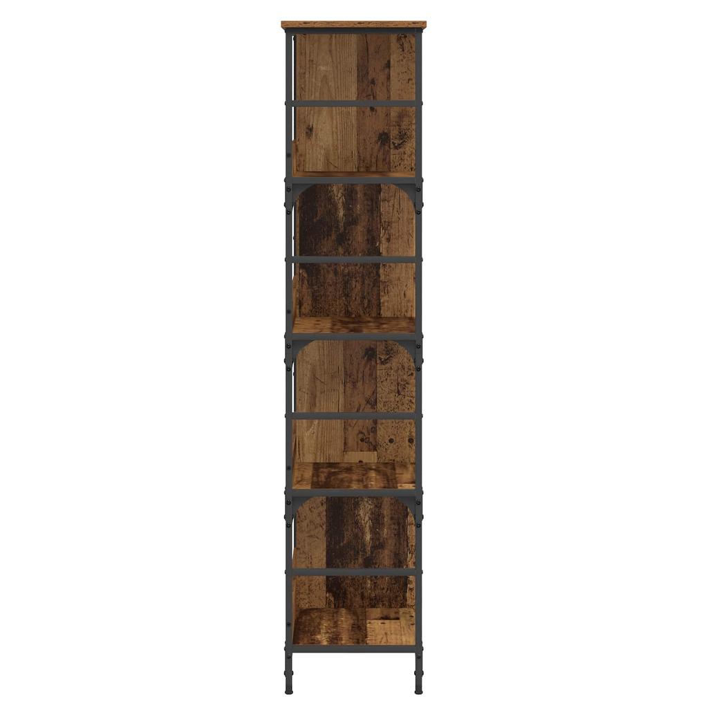 Shelf 4 Tiers 78.5 x 33 x 153 cm Metal PB Reclaimed Wood