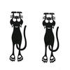 2 Pieces Bracket Brand Page Curious Black Cat for Teacher Readers Women and Children