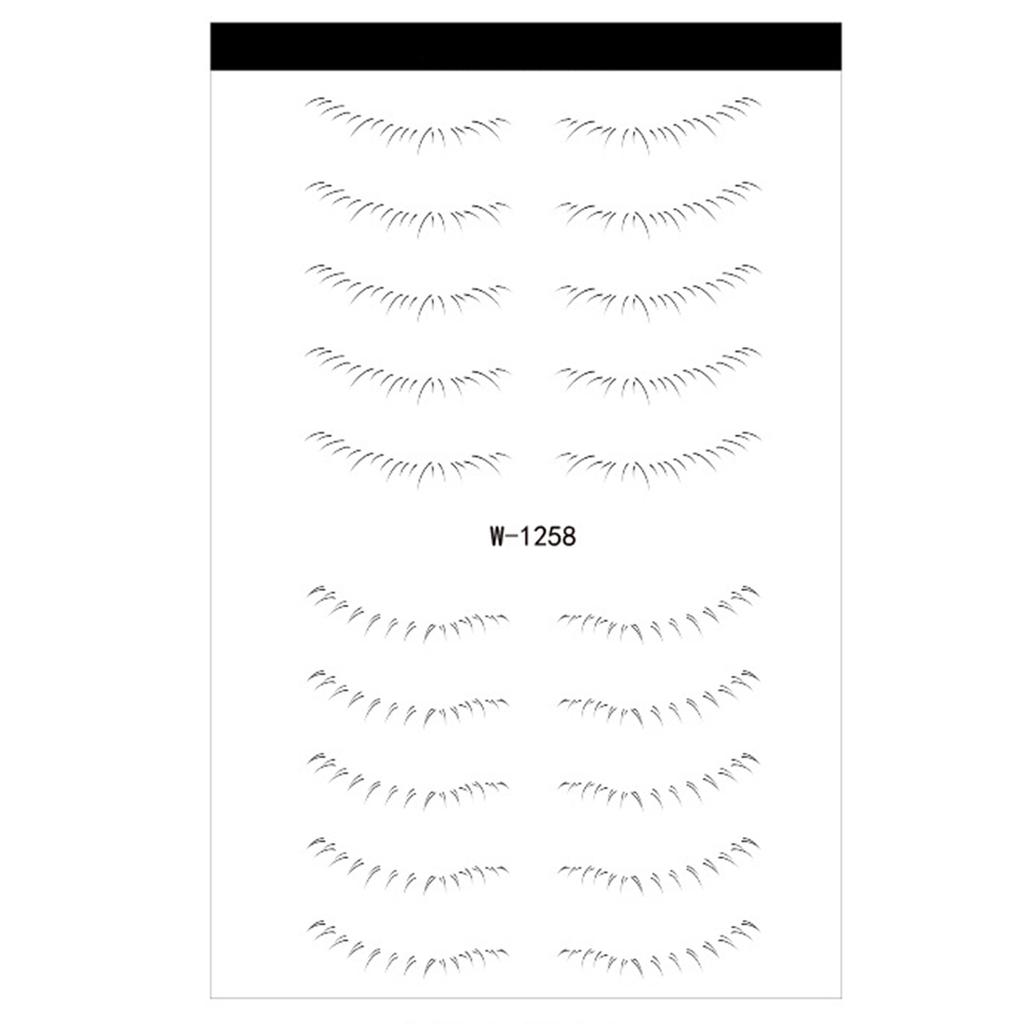 Наклейки для татуировок нижних ресниц, имитация натуральных водонепроницаемых одноразовых накладок для татуировок нижних ресниц, ленивый инструмент для макияжа