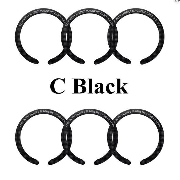Magnetic Metal Ring Patch, Universal Magnet Converter, Fits iPhone Samsung Android, Wireless Charge Car Mount Accessory
