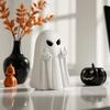 Halloween Love Heart Ghost Figurine Rude Middle Finger Ghost Statue Resin Sculpture Home Office Desktop Decoration Ornament