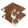 Stylish Cow Fur Cowhide Texture Cow Skin Print Pattern 2 Pcs Square Pillowcase Pillow Cover Cushion Throw Pillow For Home