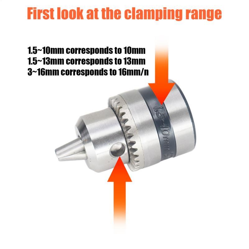 Drill Chuck Key Ratchet Wrench Drill Press Chuck Key Electric Drill Lock Key Wrench With 10/13/16mm Electric Drill Bits For