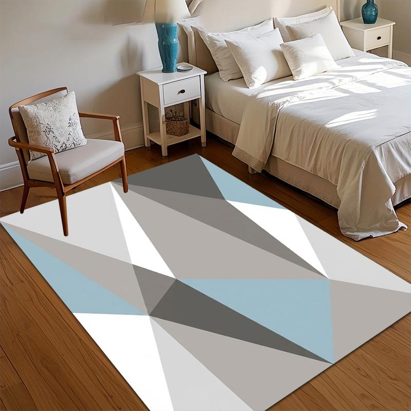 Geometric Triangle Abstract Area Rug Non Slip Soft Floor Carpet for Living Room Bedroom Nursery Entryway Modern Decor