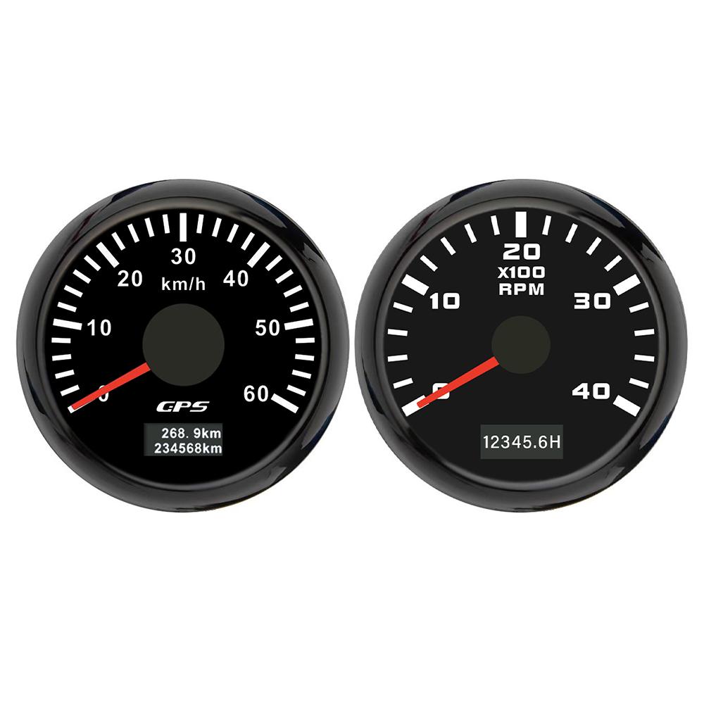 ELING 52 мм Набор из 2 датчиков GPS Спидометр 30 60 80 120 200 км/ч 3K 4K 6K 8K Тахометр RPM с подсветкой для Автомобиля Лодки Грузовика