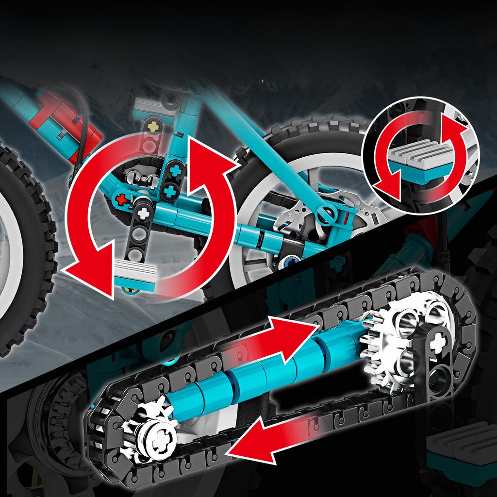 Серия "Технологии" Механический горный велосипед Конструктор Детские игрушки для сборки