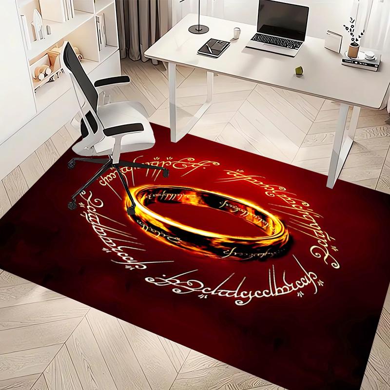 1pc The Lord of the Rings2 Print Area Rug - Soft, Washable Non-Slip Indoor Mat, Living Room, Home Office Decorative Rug,Office Decorative