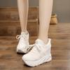 New  Autumn Women Breathable Platform Casual Shoes Women Height Increased Vulcanized Shoes 12 CM Thick Sole  Mujer